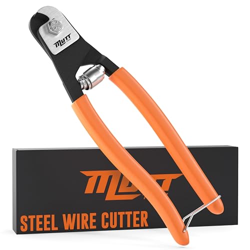 Mutt Tools Wire Rope Cutter Heavy Duty Steel Cable Up to 5/32 Inch