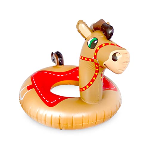 Playtek 36 inch Pool Float, Large Horse Swim Tube, Durable Floats Tubes for Swimming on Beach, Pool, Water Sports for Adults and Kids (PT8041)