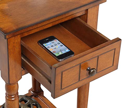 Convenience Concepts French Country Khloe 1 Drawer Accent Table With Shelf, Walnut #TOP6