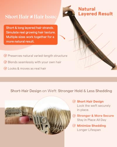 Image of Sunny Hair Clip in Hair Extensions Real Human Hair Ombre 22 Inch 150g