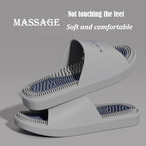 Massage Slippers Men and Women,Home Anti Slip Foot acupoints Bathing Massage Sandals,Summer Pressure Arch Breathable Beach Shoes(Size:EU 35/36,Color:Green)3