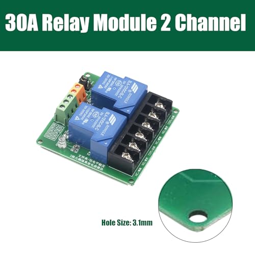 DIANN 2pcs 5V 30A 2-Channel Relay Module High Low Level Trigger with Optocoupler Isolation Load for PLC Automation Equipment Control Industrial Control