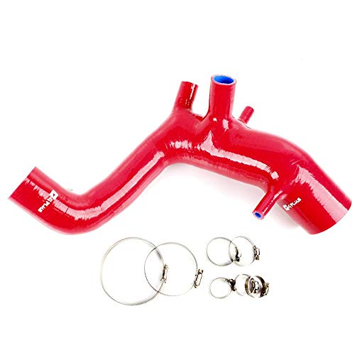 G-PLUS Silicone Induction Intakepipe Hose Kit Clamps Compatible With VW MK4 1J Beetle/Golf GTI,Red
