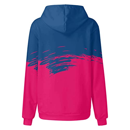 Sweat à capuche graphique rose pull confortable manches longues