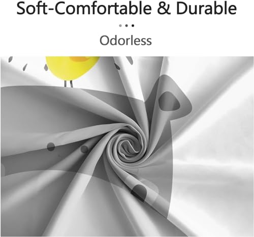 Rideau de douche polyester imperméable Renaiss 183x183 cm avec crochets