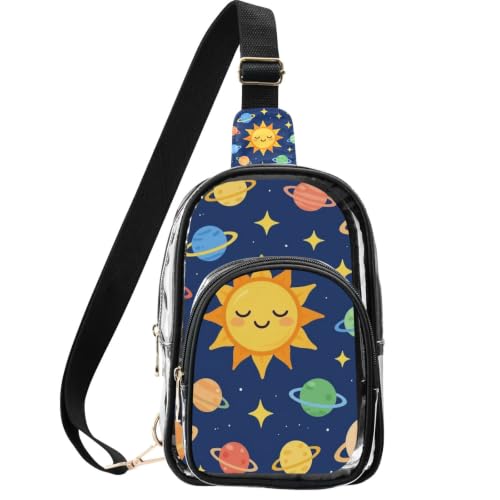 Bolso cruzado transparente linqin con cremalleras de metal suave