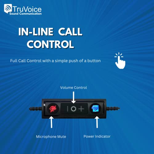 Truvoice Hd-550 Deluxe Double Ear Headset With Noise Canceling Microphone And Usb Adapter Cable With Mute Switch And Volume Control (Connects And Works With Pc, Laptop And Softphones) #TOP2