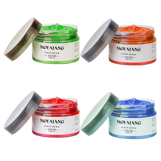 Temporary Hair Color Dye for Girls Kids, Hair Wax Color Girl Toys Gifts for Age 4 5 6 7 8 9 Birthday,Party, Cosplay DIY, Children's Day, Halloween, Christmas (4 Colors- Red Orange Blue Green)