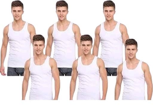 Soft Lightweight Cotton Vest Pack of 5 Comfortable Fit Breathable Sleeveless Undergarment for Daily Use Men-image-48