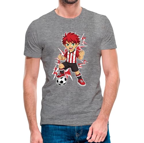 Camiseta de Manga Corta Superfutbolista Manga del Athletic Club de Bilbao 25 26 (11  Camiseta Talla S)(Gris vigoré Manga Corta)