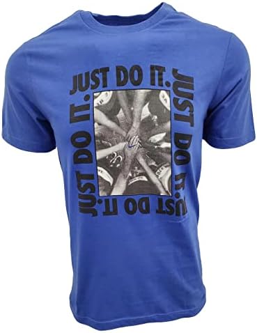 blue nike just do it t shirt