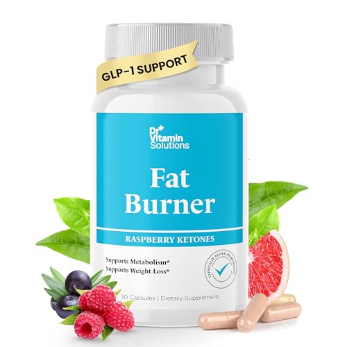 Fat Burner with GLP‑1 Support – Raspberry Ketones, Green Tea & Kelp – Metabolism & Appetite Support for Women & Men – 30 Capsules