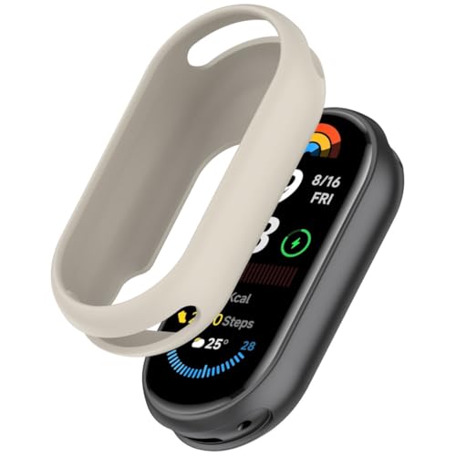 [Comtax] For Xiaomi Smart Band 9 Ή P[X یJo[ VI~ X}[goh 9 Ή VRfނ̃t[ Sʕی Ռz x^b` (x[W)