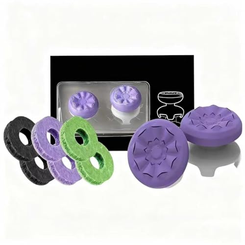 GNHG Precision Rings Aim Ringe: 6X Schaumstoffring für Thumbstick Stoßdämpfer mit 2 Thumbsticks Aufsätze, Controller Sticks für Aimbot Genauigkeit, Aim Assist, PS5 Zubehör, PS4 Zubehör