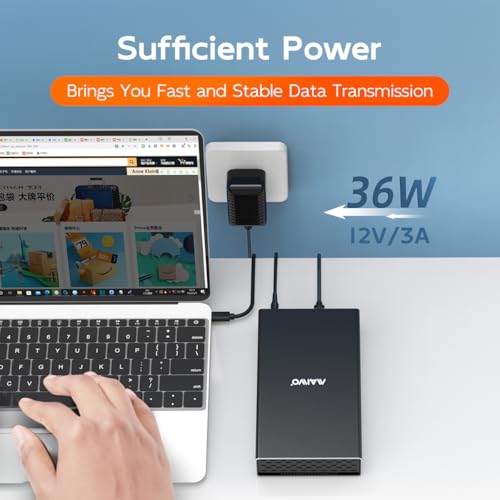 Image of MAIWO External SAS /SATA Hard Drive Enclosure for 2.5 /3.5 inch SSD /HDD, SAS to USB3.1 Converter, 22TB Storage Expansion, Plug and Play