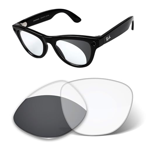 Image of 1.6MM Transition Replacement Lenses Compatible with Ray-Ban Meta Skyler RW4010 /RW4014 52mm Smart Glasses, Scratch-Proof