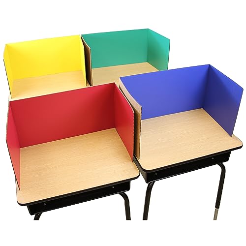 image for Flipside Products 12”x 48” Assorted Color Study Carrel, Red, Green