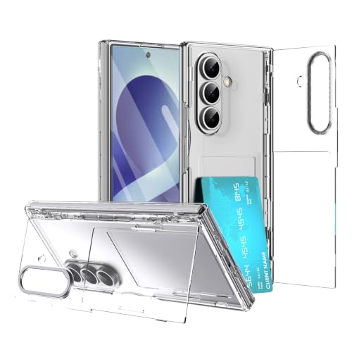 For Samsung Galaxy Z Fold 8 Ultra�p�X�����P�[�X�A�B���J�[�h�X���b�g�t���L�b�N�X�^���h�J�o�[�A�I�[���C���N���[�V�u�ی������ϏՌ��P�[�X(Clear)
