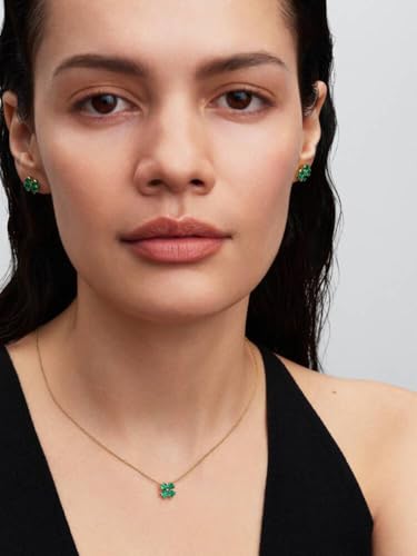 Boucles d'oreilles trèfle vert Pandora en plaqué or pour illuminer vos tenues - 5