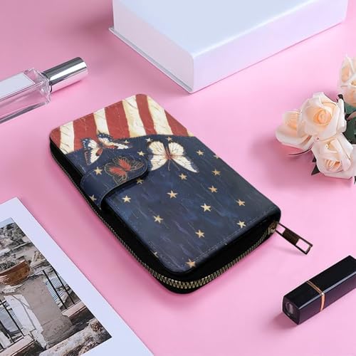 Image of COEQINE Ladies Wallets Pink Leopard Heart Black Printed Leather Phone Long Clutch Purses Check Coin Change Holder