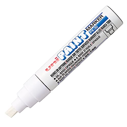 Faber-Castell uni-ball 182201 - Marqueur peinture Paint PX-30 à pointe biseautée, blanc