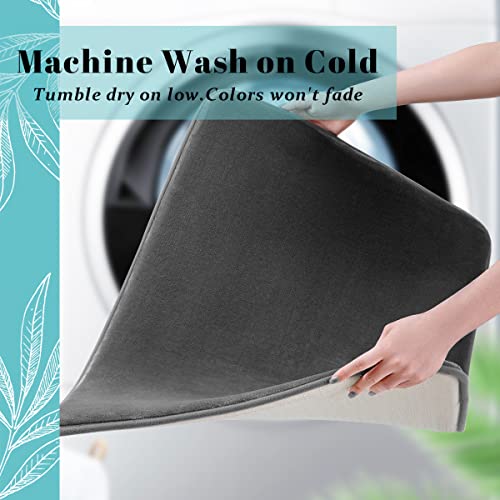 Sonoro Kate Rugs, Ultra Absorbent & Non-Slip Memory Foam, Machine Washable, Soft Velvet Bath Mats thumb #5
