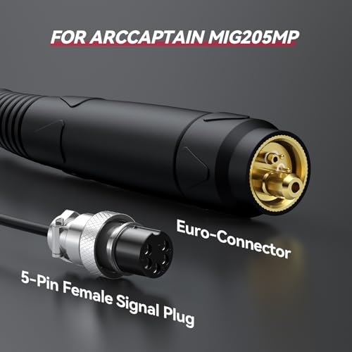 Image of ARCCAPTAIN Spool Gun 5-Pin for Aluminum Welding 150A Euro Connection 10FT