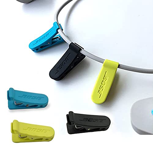 Ambertown Headphones Cable Headset Cord Wire Line Clip Clamp Holder Organizer for Bose SoundSport Wireless Headphones Replacement (Yellow)