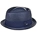 Lipodo Uni Colour Pork Pie Straw Hat Women/Men Blue 7 1/2-7 5/8