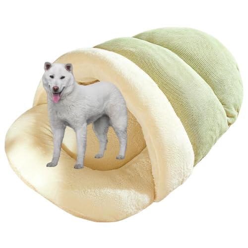 Lifetips 紀州犬(Kishu Ken) ペットベッド 犬猫兼用 冬用 寝袋型 ふわふわ クッション 保温 防寒 洗える 小型犬 中型犬 室内 おしゃれ 北欧風 ソファ ハウス 快眠グッズ 抱っこ感覚 多頭飼い対応 寝具 抗菌 防臭 速乾 低アレルゲ