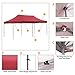 10x20 Ft Wedding Party Canopy Tent Pop up Instant Gazebo with Removable Sidewalls and Windows Red