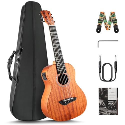 Caramel All Solid Mahogany Electric Guitalele