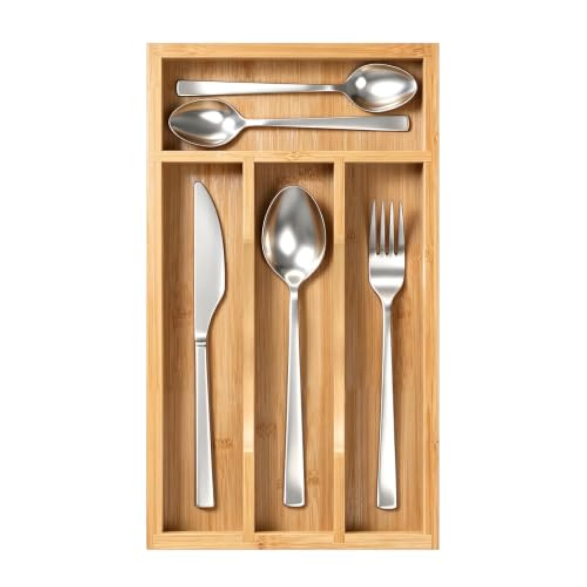Small Silverware Drawer Organizer, 4 Slots