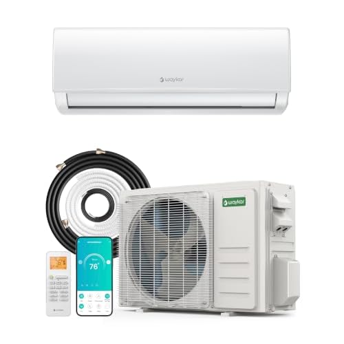 Waykar 12,000 BTU Mini Split Air Conditioner Compatible with Alexa, 115V 20.0 SEER2 Mini Split AC/Heating System, Ductle