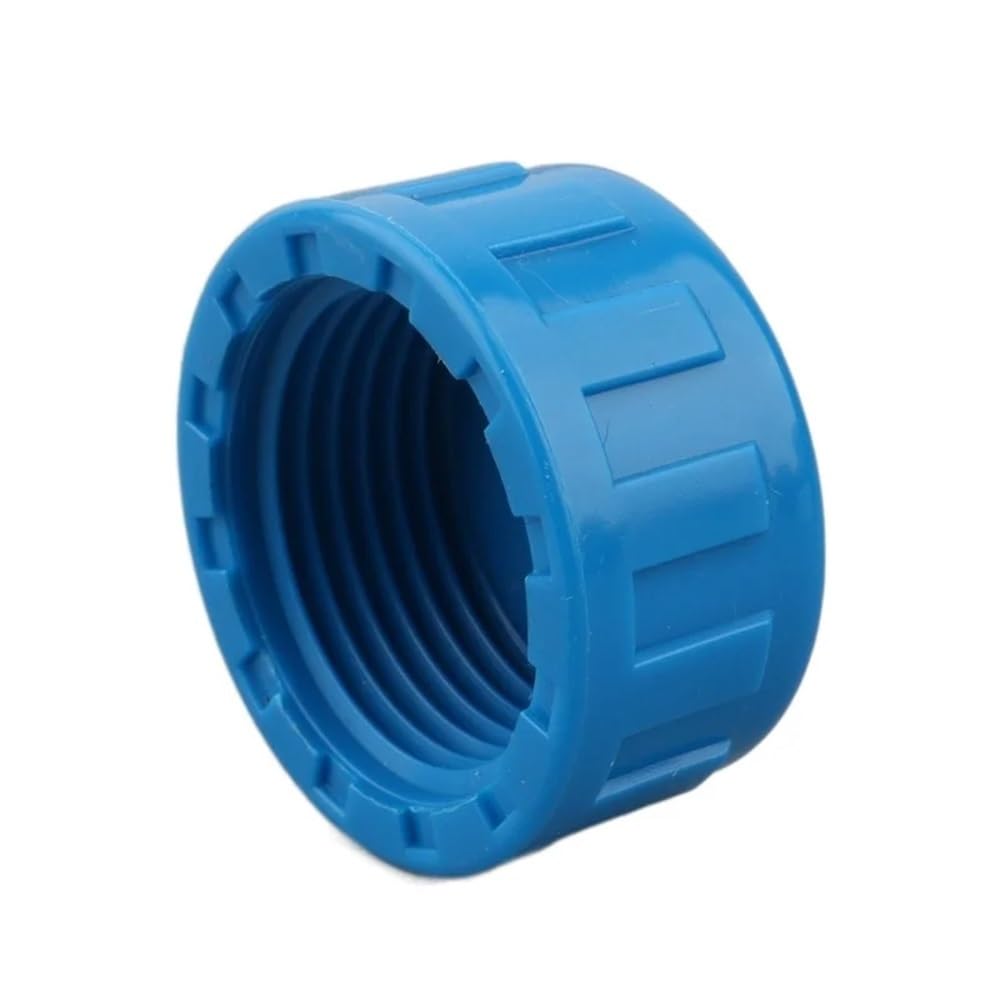 Threaded Pipe Connector PVC Pipe Plug, White/Gery/Blue Coupling Cap Fitting ID 20mm-63mm, Flexible Threaded Caps 2pcs(Blue,32mm)