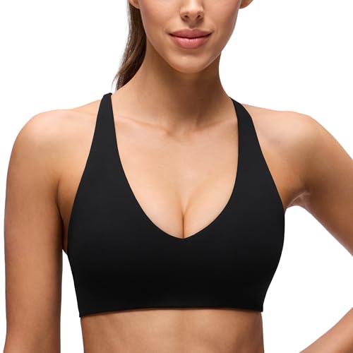 CRZ YOGA Butterluxe V Neck Twist Cross Back Sports Bras
