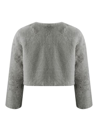 Flower Girls Long Sleeve Cardigan Bolero Shrug Jacket Wedding Party Dress Coat Princess Cape Cover Up Outwear2