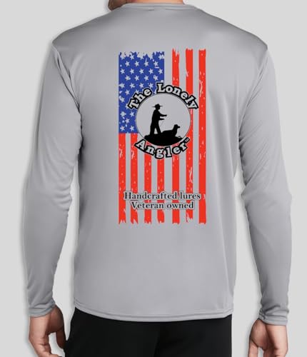 Lonely Angler Performance Fishing Shirt (Grey)3