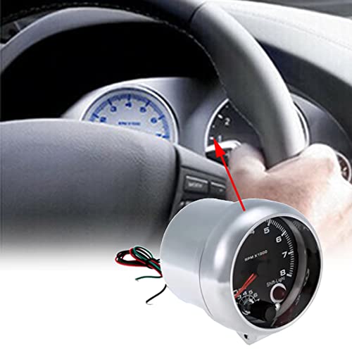 Priprilod 12V Car 3.75" Tachometer Tacho Gauge With 7 Led Colors Shift Light 0-8000 Rpm #TOP2