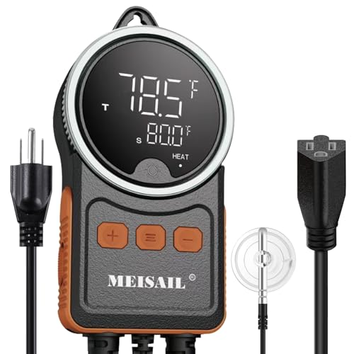 Temperature Controller can be Used for aquaculture, Plant mat Heating, Reptile Thermostat, with Load line Over-Temperature Protection and Dual Sensor auto-Safety Calibration - image 7
