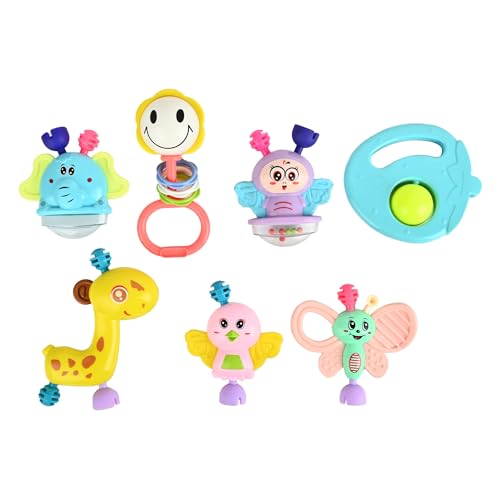 Image of Play & Grow Teethable Rattle Set Pack of 07pcs Infant Early Learning and Sensory devlopment Toy