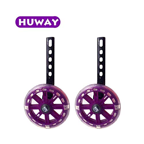 Image of training wheels flash mute wheel bicycle stabiliser mounted Kit compatible for bikes of 12 14 16 18 20 Inch, 1 Pair