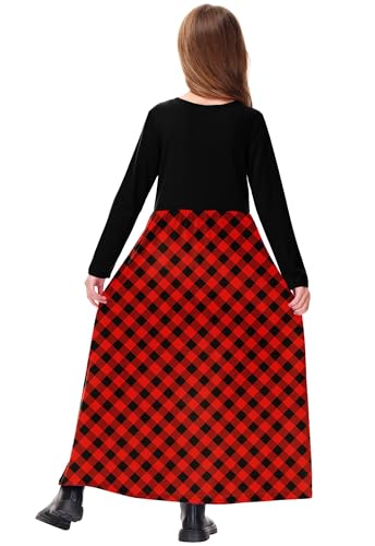 Image of Deerose Girls Maxi Dress Short Sleeve Casual Long Dresses with Pockets 5-14 Years