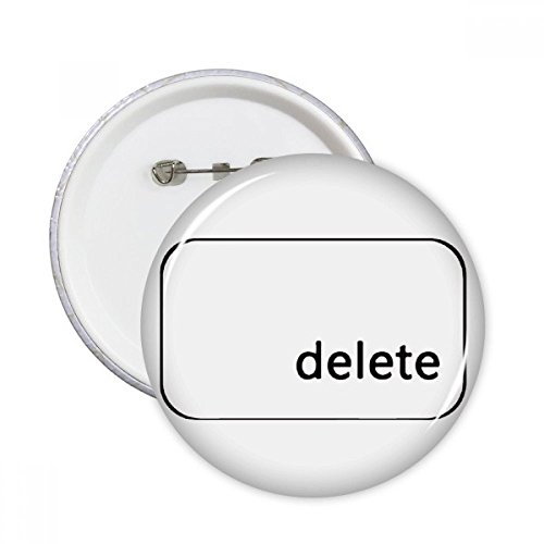 Badge rond Clavier Symbole Supprimer multicolore M avec épingle robuste pour customiser