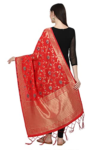 Image of DEVANGI Women's Floral Silk Blend Dupatta