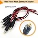 weideer 12Pcs 10A DC Power Jack Cord Socket 5.5x2.1MM Threaded Male and Female Mount Connector Adapter with 15CM 20AWG Pre-soldered Wires Waterproof Cover Cap 4Set K-177