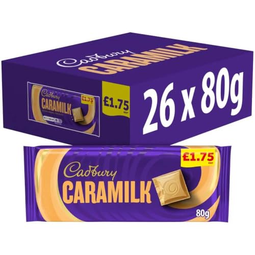 Image of Cadbury Caramilk Chocolate Tablet 80g £1.75 PMP – Select Your Bar – Smooth Creamy Caramel-Flavoured Milk Chocolate – Individual Chocolate Bar