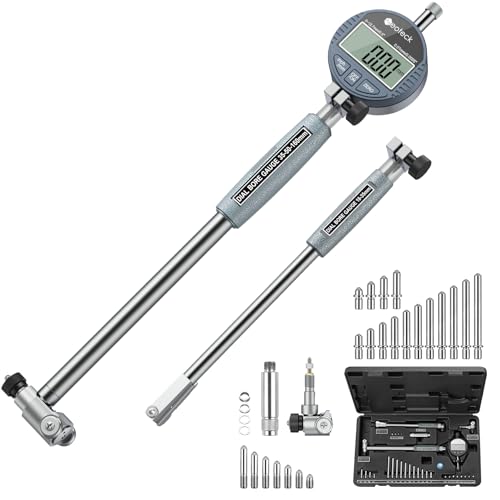 Neoteck 18-160mm Jauge d'Alésage Numérique 0,01mm Résolution Jauge Numérique pour Diamètre Intérieur Micromètre Comparateur de Précision avec 12,7mm...