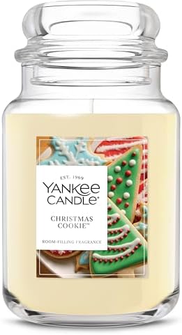 Yankee Candle Christmas Cookie, Scented Candle, 22oz Large Jar with up to 150 Hour Burn Time, Giftable, Holidays
