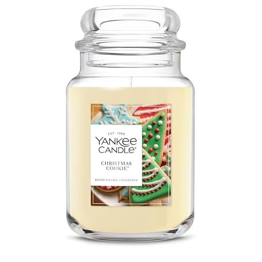Yankee Candle Christmas Cookie Scented Candle, 22oz Large Jar with up to 150 Hour Burn Time, Giftable